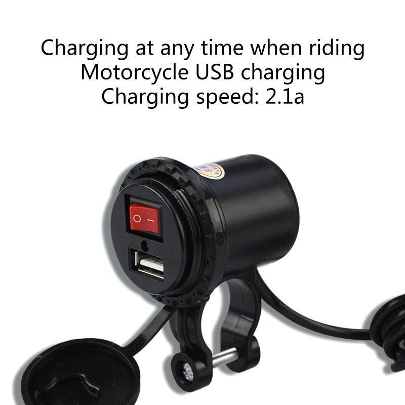 Waterproof Motorcycle 12V USB Power Socket Adapter Charger Outlet Motorbike