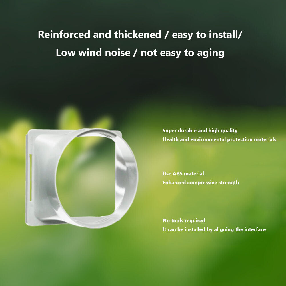 Square Portable Air Conditioner Exhaust Duct Interface Pipe Tube Connector