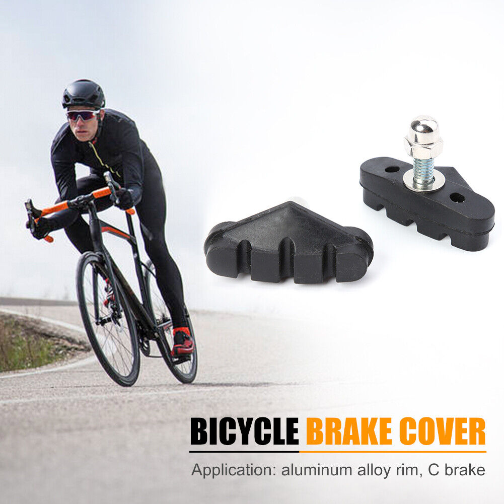1 Pair Bicycle Brake Pads Rubber MTB Bike C-Brake Holder Cycling Equipment