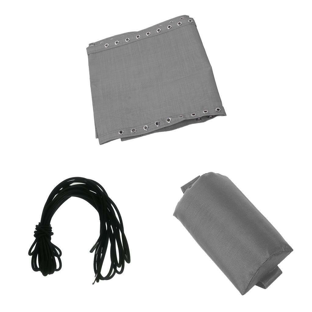 Cloth Headrest Pillow + Rope Kit for Patio Sling  Breathable Black/Gray