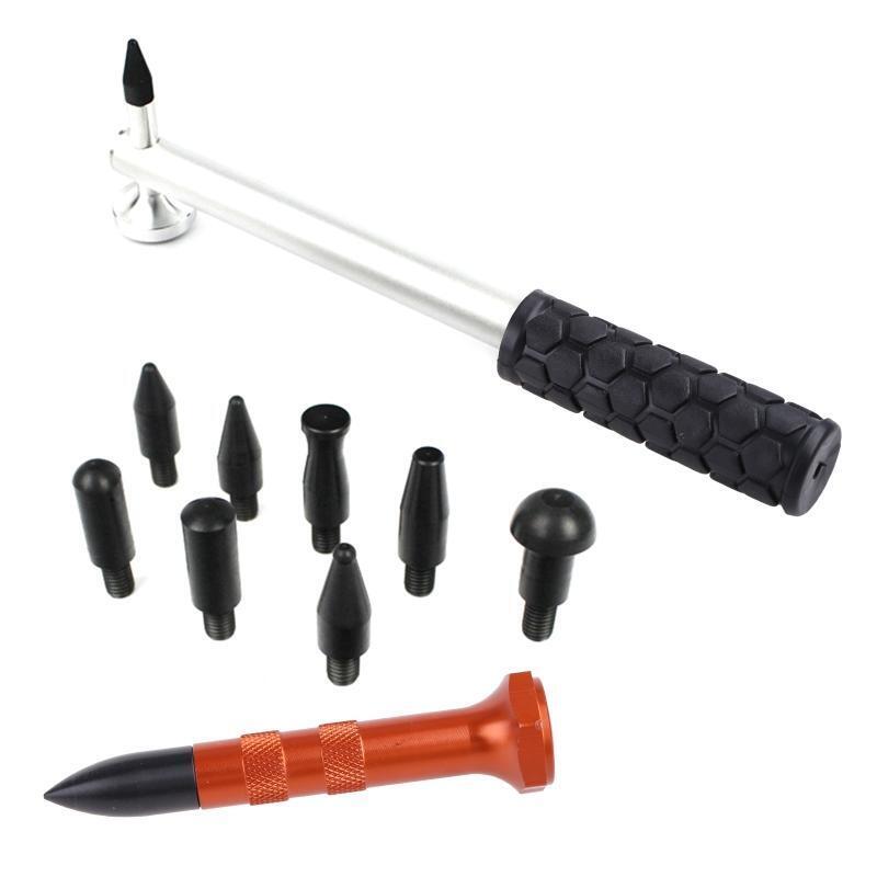 DIY Paintless Dent Repair Kit Metal Tap Down Pen with 9 Heads Tips Dent Removal