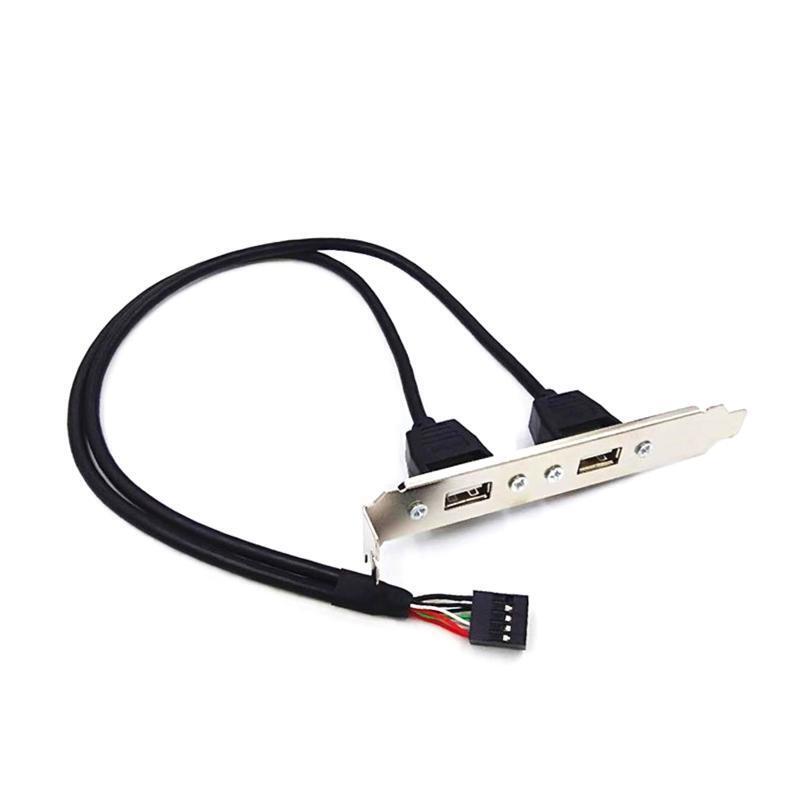 9 Pin to Usb 2.0 Cable Motherboard Chassis Rear Pci Baffle Line Extension Cable