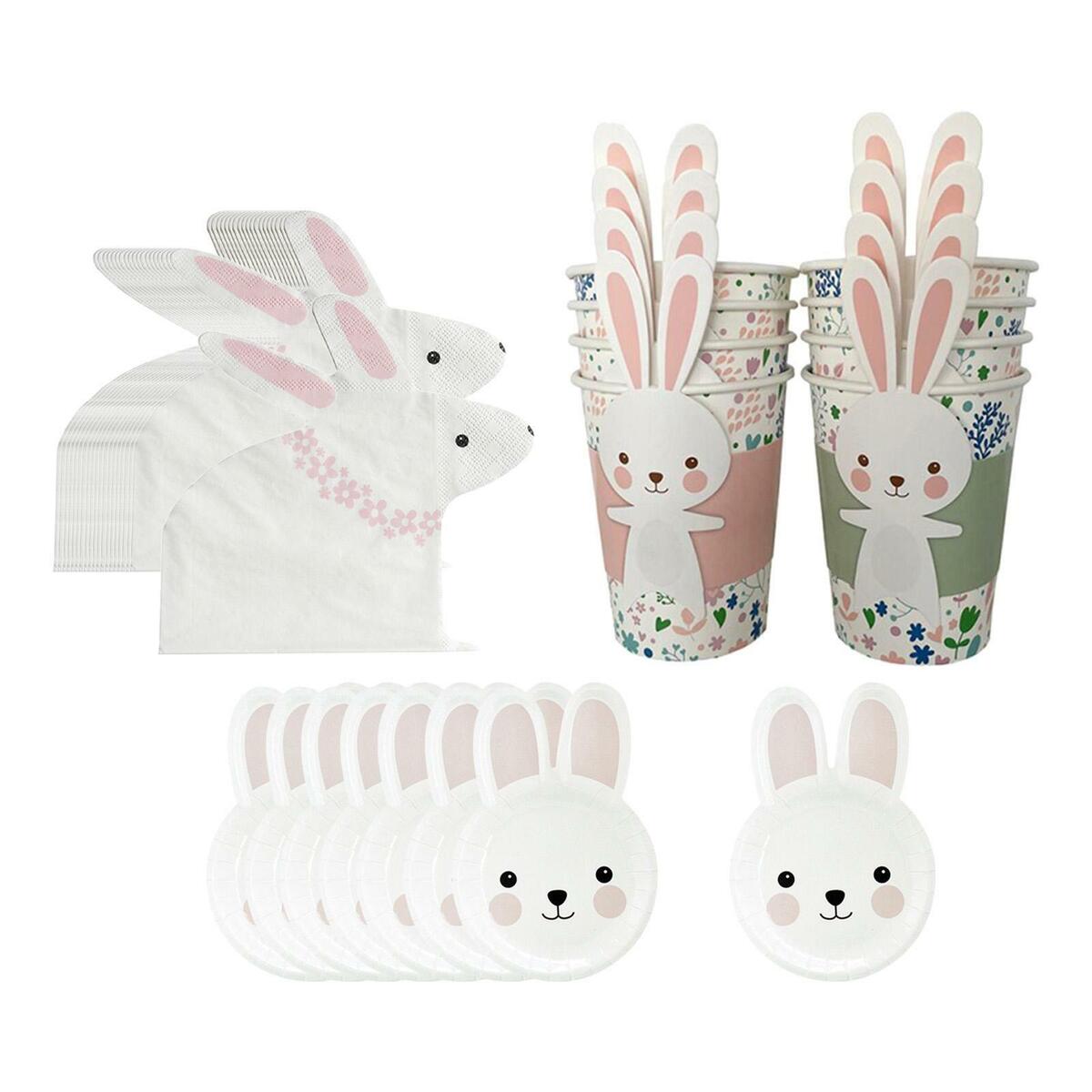 44Pcs Party Tableware Set, Animal Plates Cup Napkins Dinnerware Serveware for