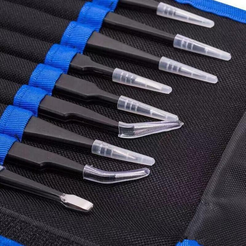 10 Pcs Tweezers Set Professional Stainless Steel Tweezers for Electronics Repair