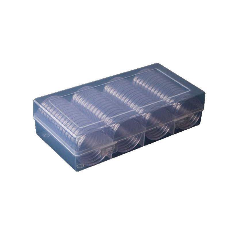 60 Pcs Clear Round 41mm Direct Fit Coin Capsules Holder Display Collection Case