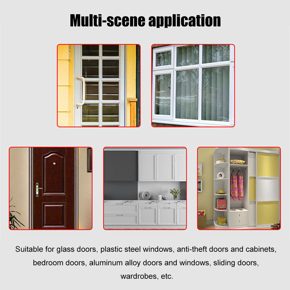 Self Adhesive Door Window Seal Brush Strip Sound Insulation Strip (White)