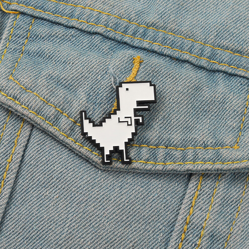 Cartoon Tyrannosaurus Dinosaur Enamel Brooch Bag Jacket Clothes Lapel Pins