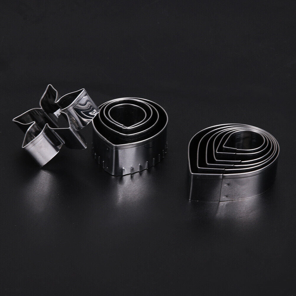 Stainless Steel Fondant Rose Flower Petal Sepal Leaf Cake Mold Cookie Tool