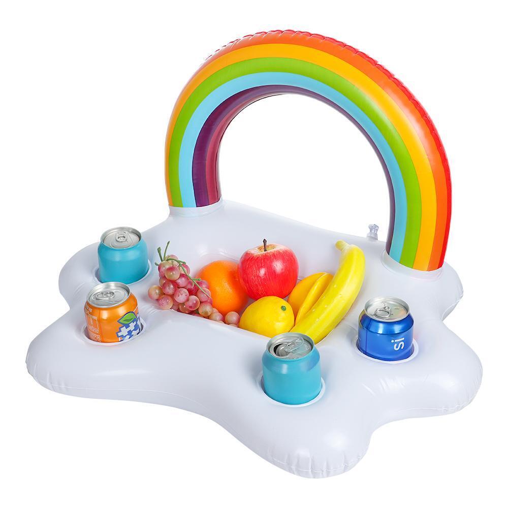 Beer Drinks Summer Pool Rainbow Cloud Cup Holder Table Bar Tray Drinking Cooler