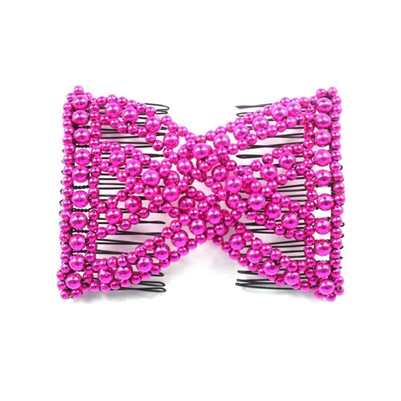 Elegant Jewelry Hair Ornament Magic Hair Comb EZ Beaded Double Stretchy Clip Ins
