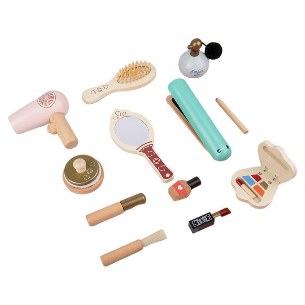 Salon Makeup Kit  Toddler  Polish Comb Wooden Cosmetic