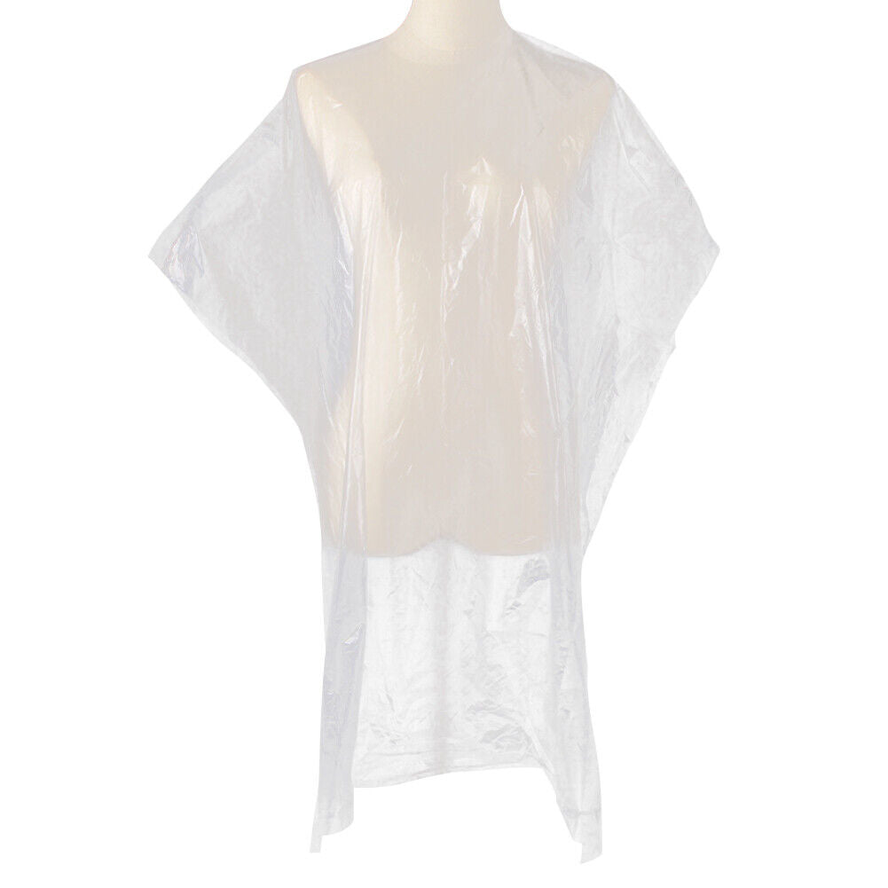 50pcs Waterproof Disposable Apron Salon Hair Cut Perm Dye Cape Gown Wrap