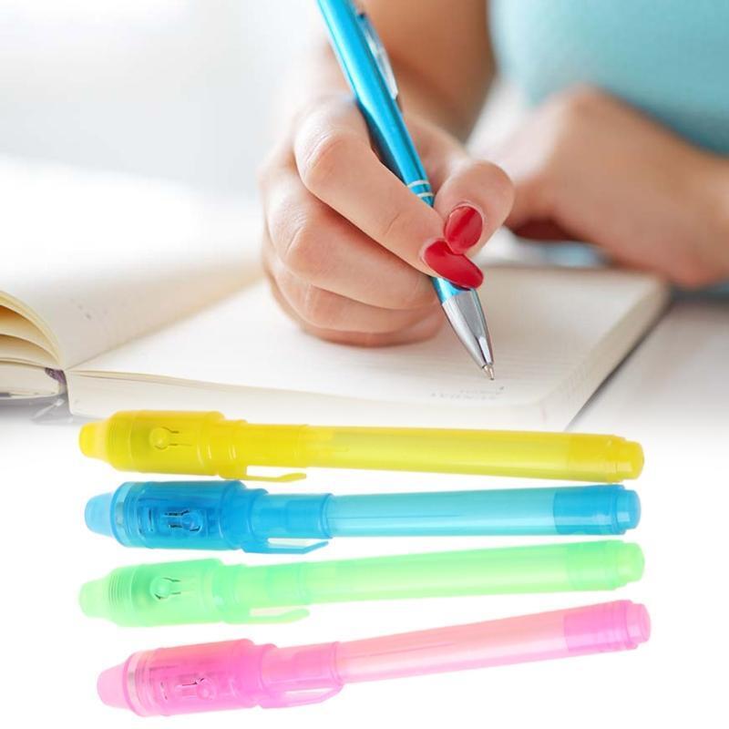 Invisible Writing Pen UV Light Pen LED Marker Pen Gift Stationery Set for Kids