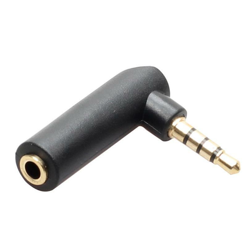 Right Angled 3.5mm Angle Male to Female Headphone Stereo Audio Adapter Connector