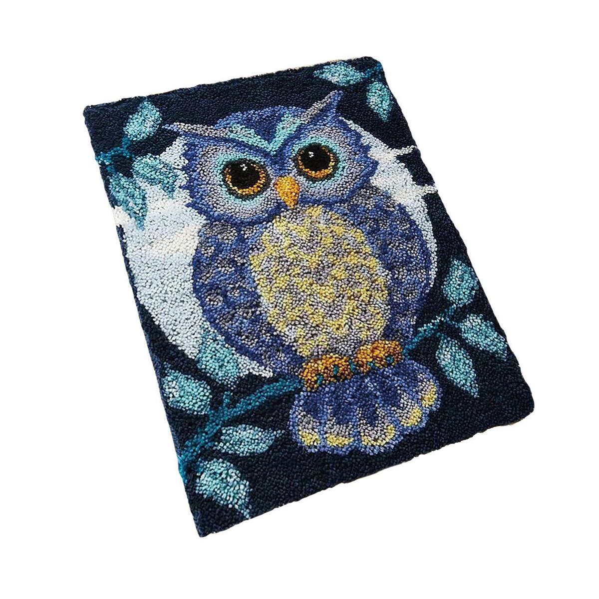 Owl  Rug Kit 20x14inch Handmade Crochet Carpet Carpet Making Kit