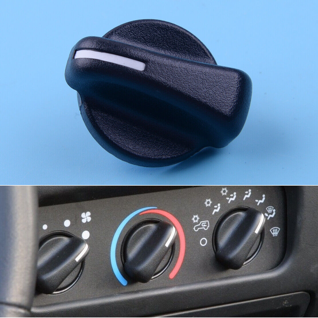 A/C Heater Control Knob Blower Fan Knob Fit For Jeep Wrangler Dodge Ram Van li