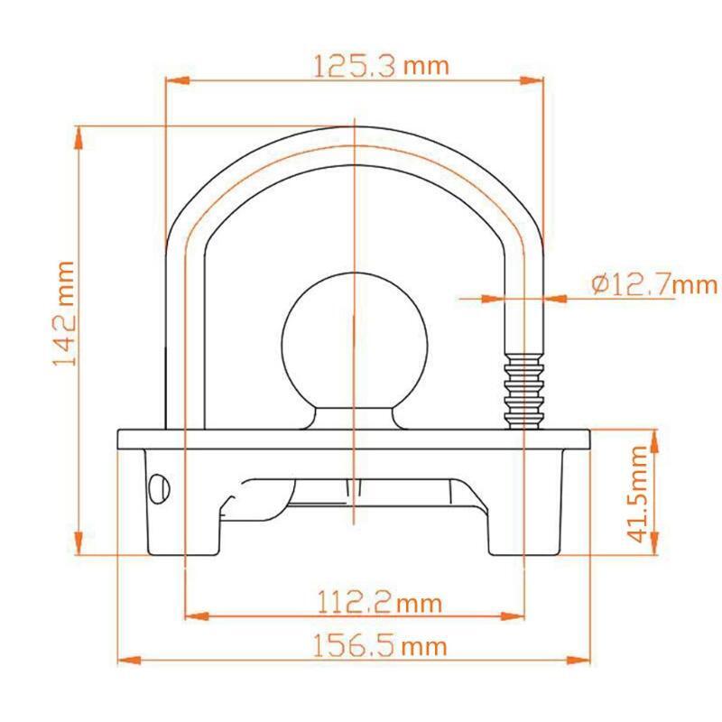 Wearproof RV U-shaped Safety Lock Trailer Hitch Lock Coupler Anti-theft Lock