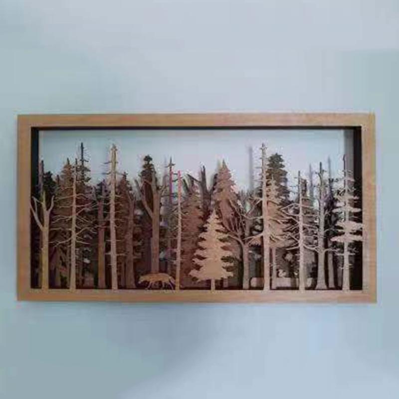 Wide Intricate Woods Wooden Wall Hanging Ornament Pendant Mysterious Hanging