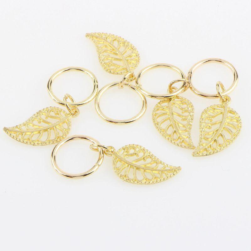 80 Pieces Hair Jewelry Aluminum Dreadlocks Beads Metal Cuffs Rings Shell Charms