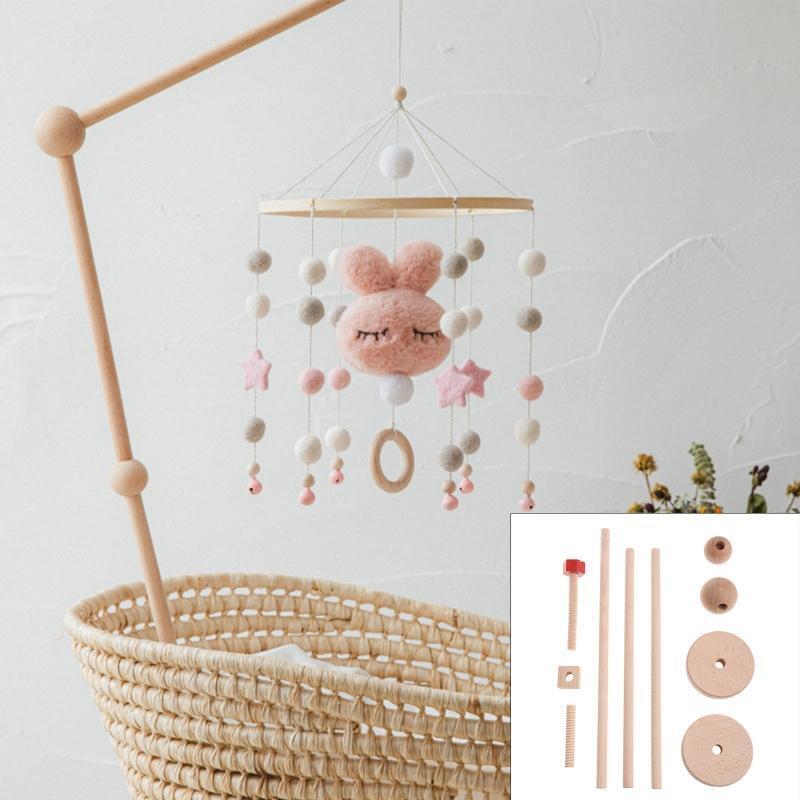 Baby Crib Mobile Arm Rattles Bracket Infant Crib Mobile Bed Bell Beech Hanger
