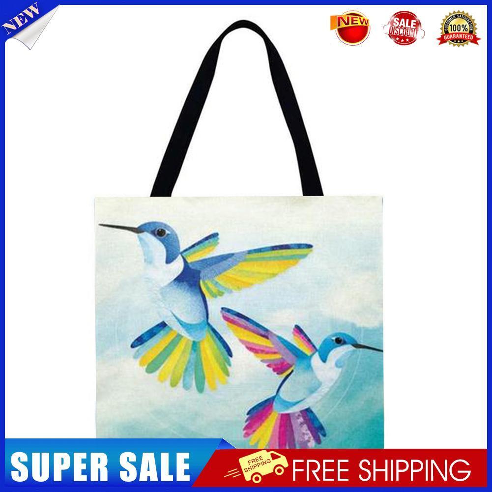 Two larks Printed Shoulder Shopping Bag Casual Large Tote Handbag (40*40cm)