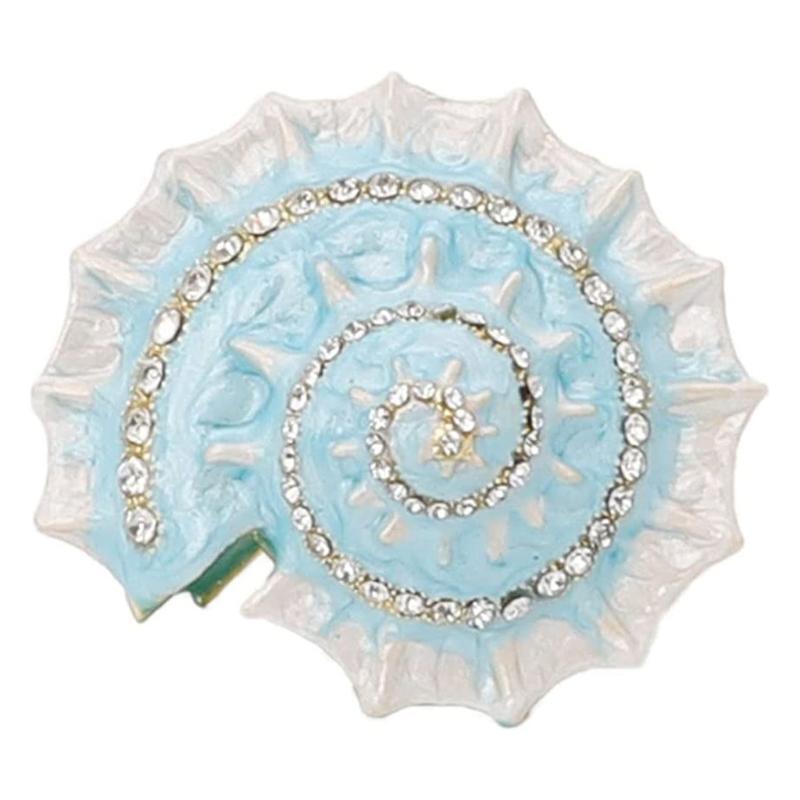 Blue Conch Shell Jewelry Box Creative Trinket Box Collectible Ring Jewelry Case
