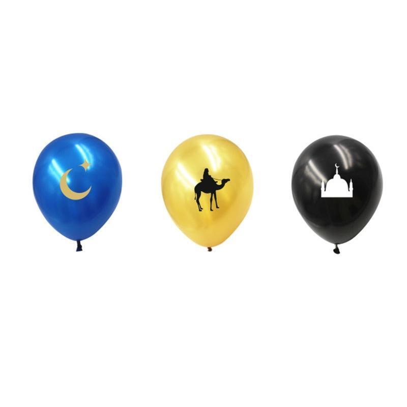 Eid Mubarak Banner Cake Topper Cupcake Stakes Balloons Set Party Decoraion