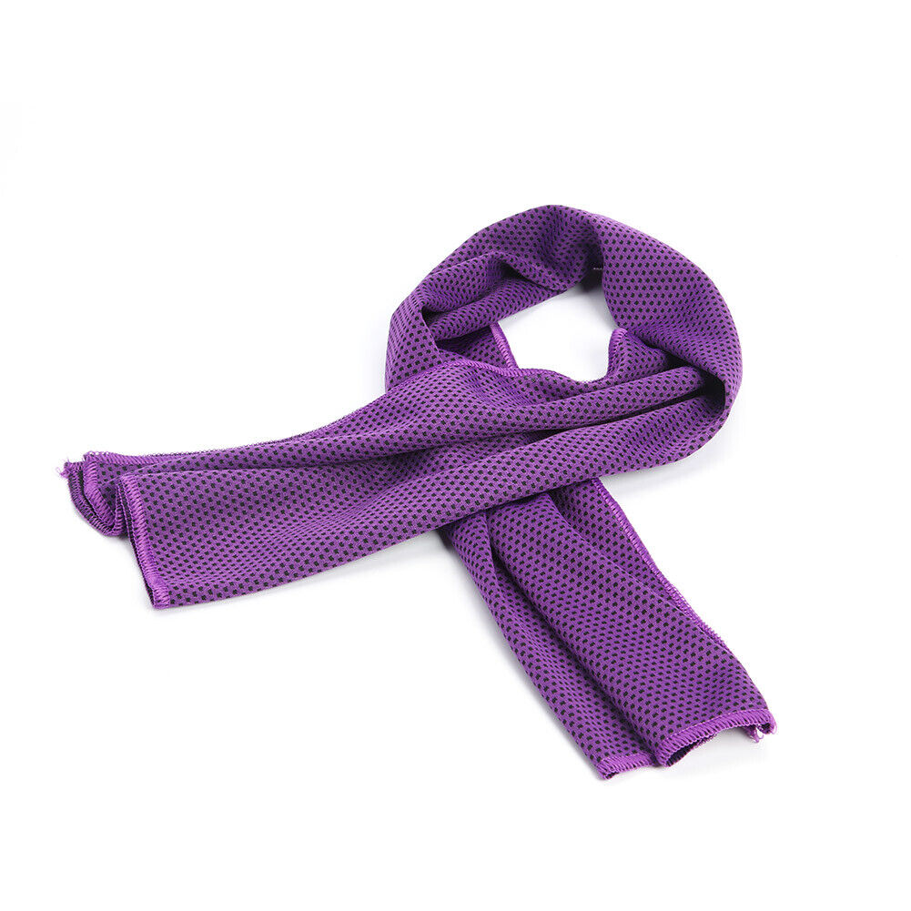 Cold Sports Towel Summer Outdoor Fitness Quick Dry Cooling Towel (Purple)