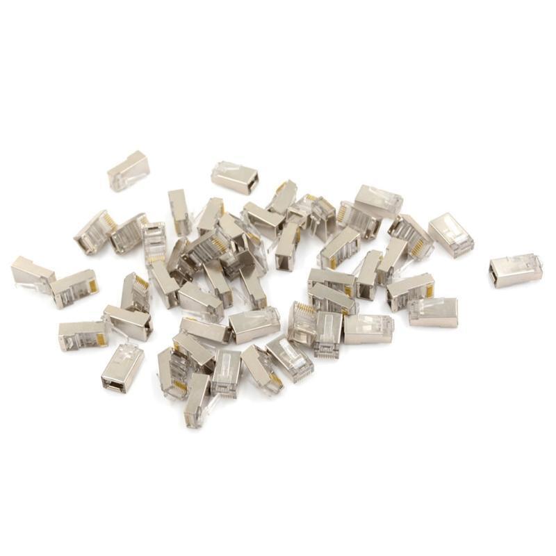 10 Pcs Shielded RJ45 Connectors Modular Plug Cable Crimp Ethernet Connector