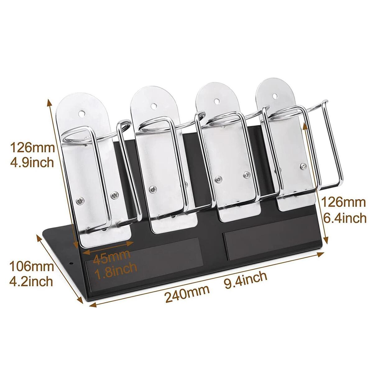 4 Slots Hair  Holder Barber Shop Salon Tools Stand for Hairstylist