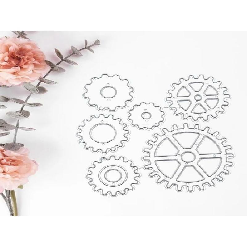 Puzzle Embossed Gear Template Carbon Steel Cutting Dies DIY Scrapbooking cards