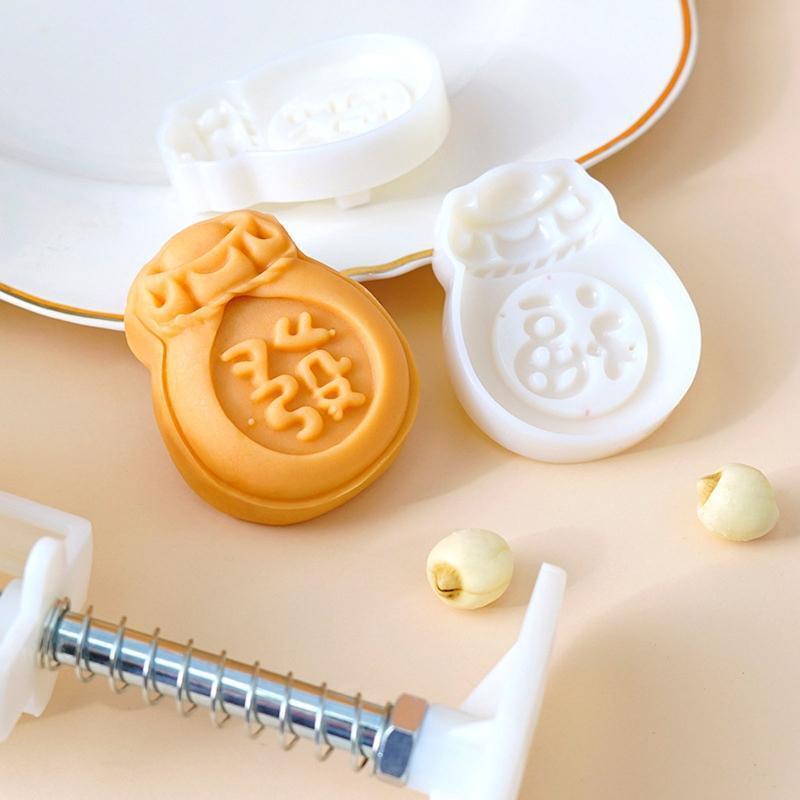 50g Cute Blessing Bags Shaped Pastry Moulds Mooncake Mold Plastic Mooncake Mould
