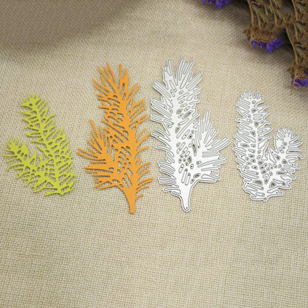 2x Pine Branch Cutting Dies Stencil Scrapbooking Album Paper Card DIY Craft