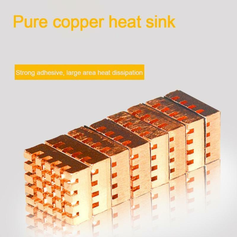 Pure Copper Heatsink PC Memory Cooler with High Performance Thermal Adhesive