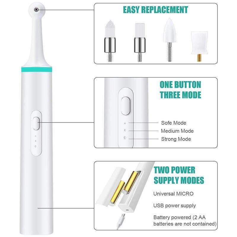 Pet Dental Care Kit Multiple Cleaning Methods Electric Easy to Use Durable Tools