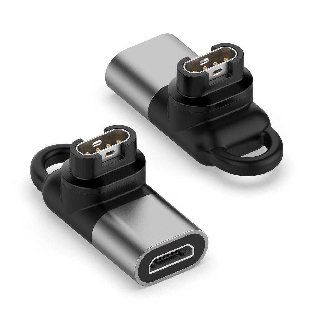 2x 90 Degree Watch Charging Adapter  Female to Male Charger Converter for