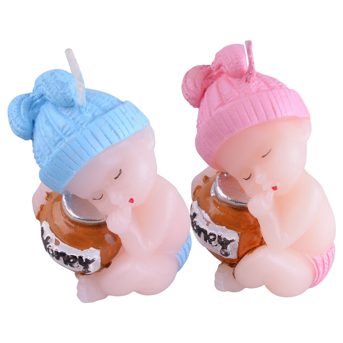 Boy & Girl Sleeping Baby Cake Decoration Candle Birthday Party Cute Gift Li