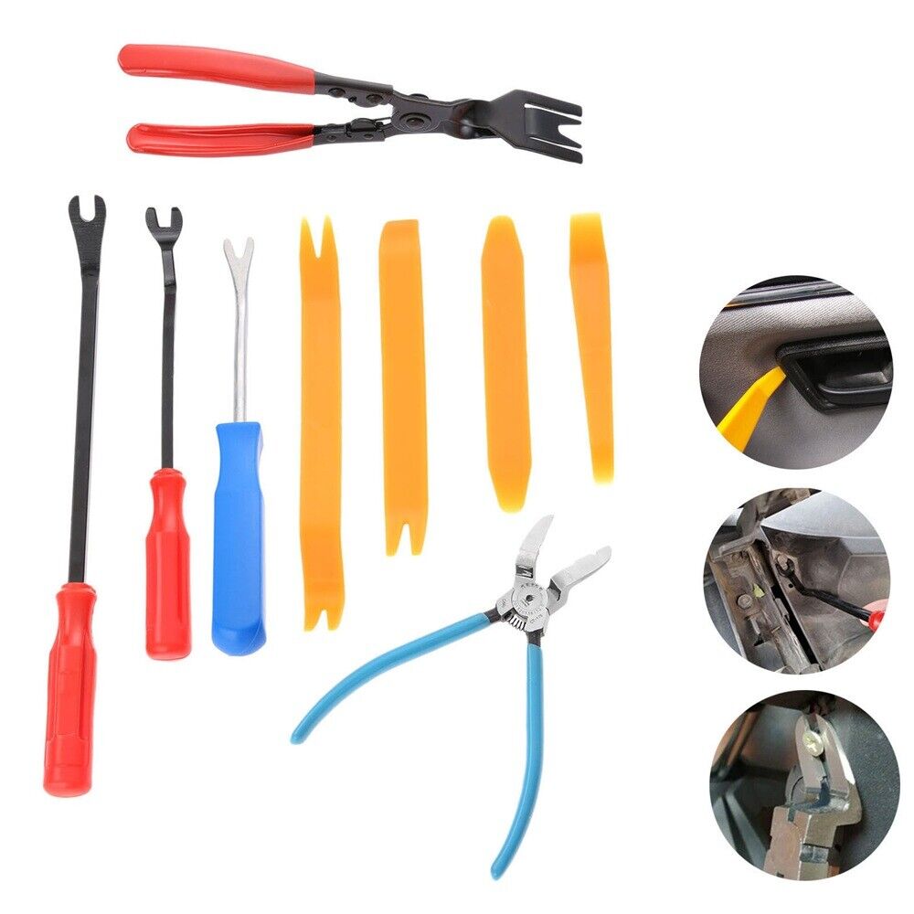 Set Reapir Tool Panel Removal Repair Open Pry Car Auto Dash Door Radio Trim 9pcs