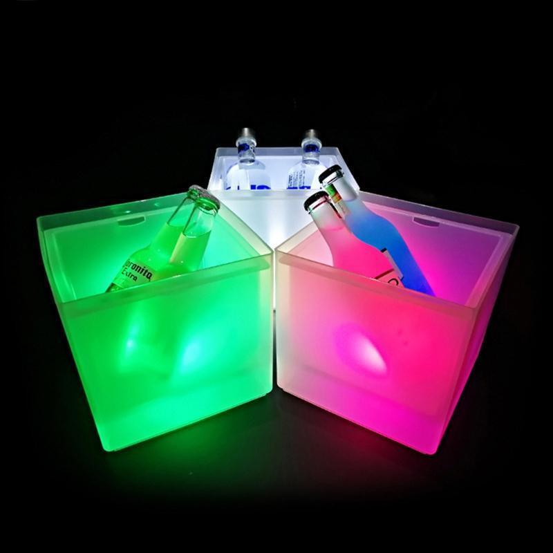 7 Colors Changing Champagne Wine Ice Bucket for Bar Club Theme Pub Beer Juice