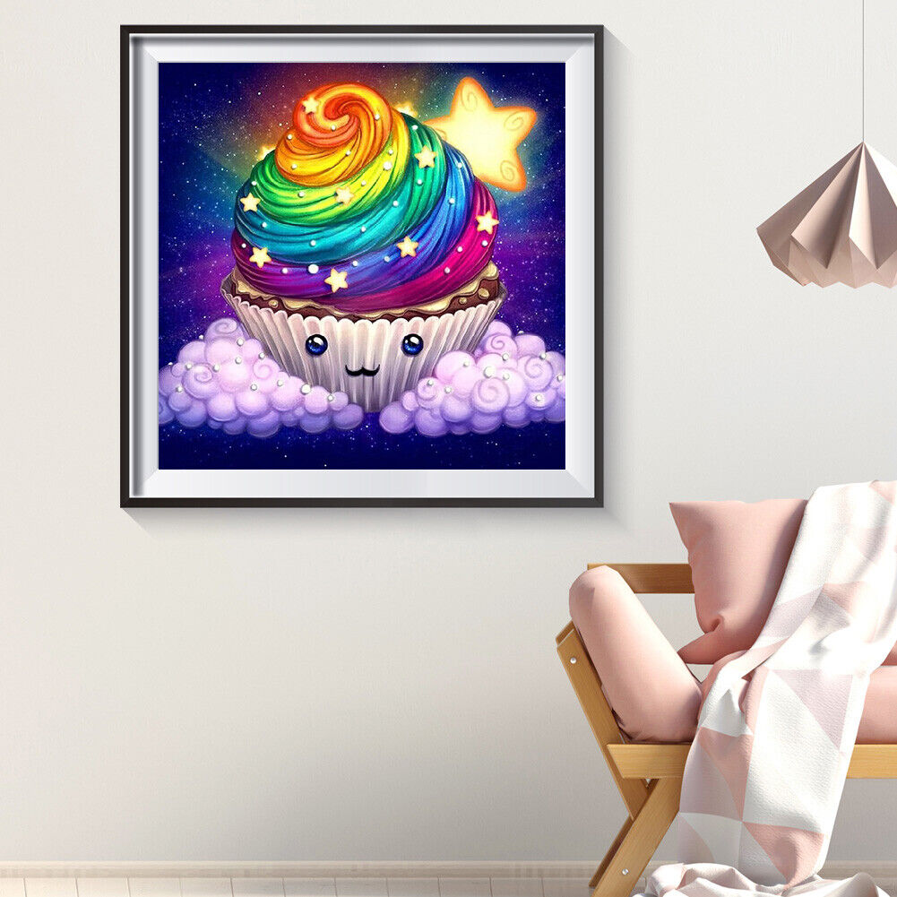 5D DIY Doughnut Cupcake Full Round Diamond Painting Kit Picture Craft Art