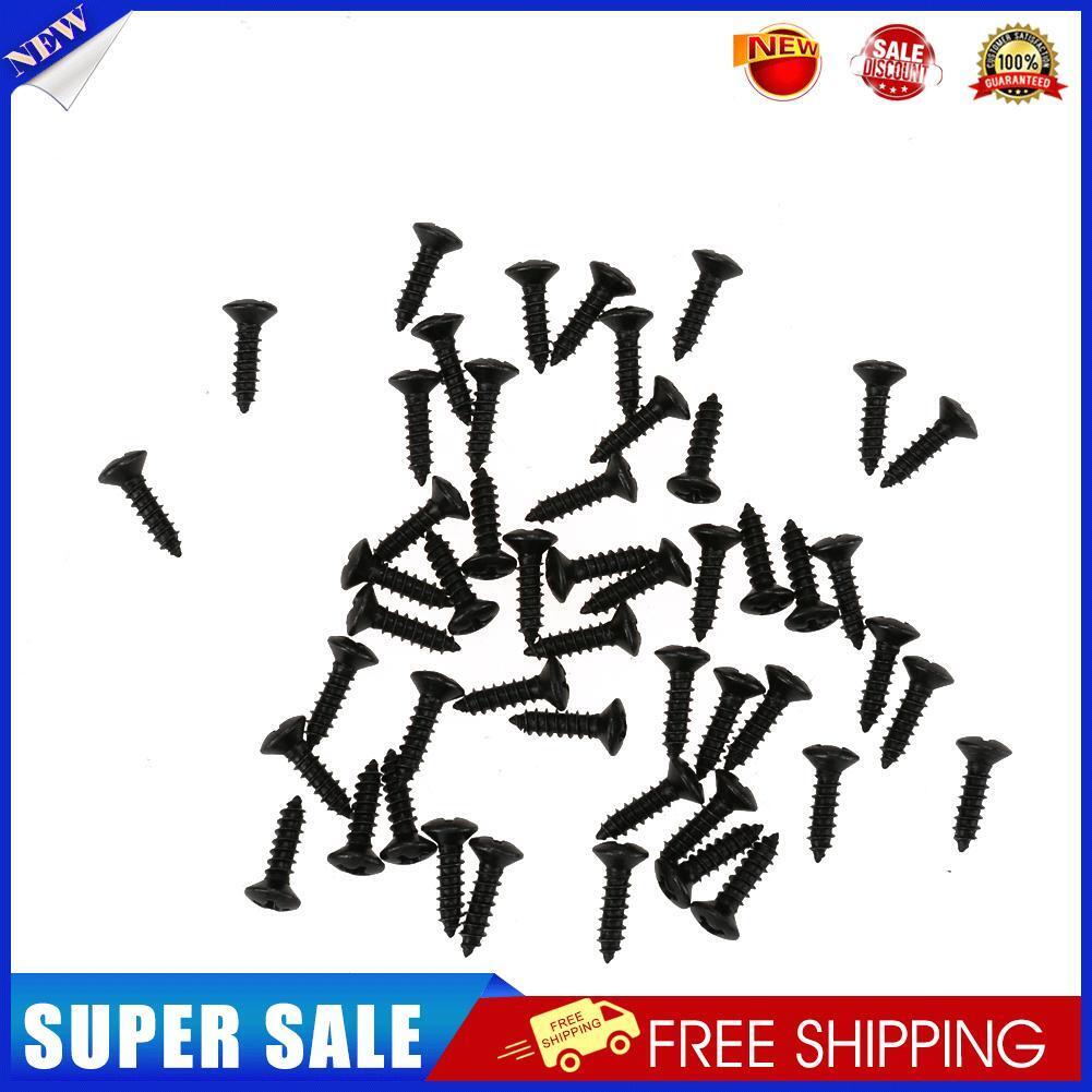 50pcs Acoustic Guitar Electric Guitar Electric Bass Panel Screw (Black)
