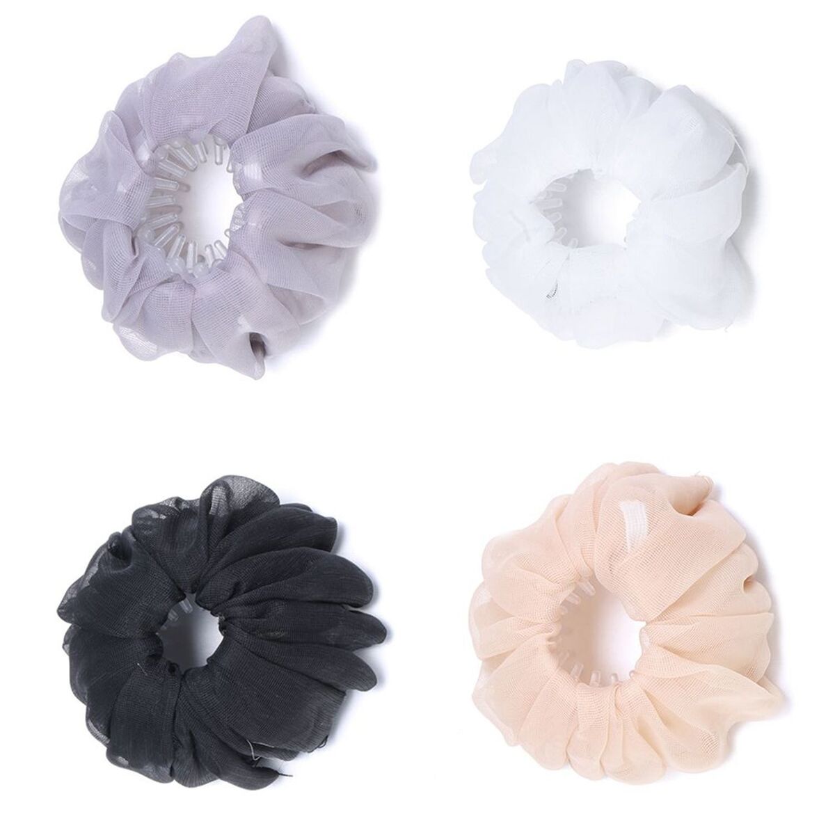 Silk Bird Nest Expanding Women Hair Bun Claw Maker Chiffon Horsetail Buckle