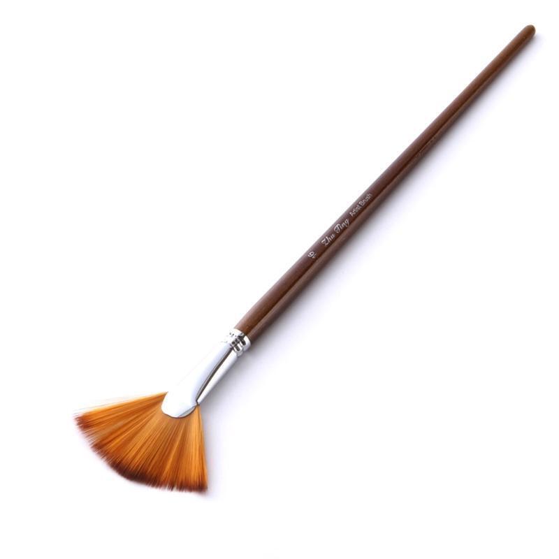 Wooden Paint Brushes Beginners Set for Canvas Rocks Watercolor Gouache Acrylic