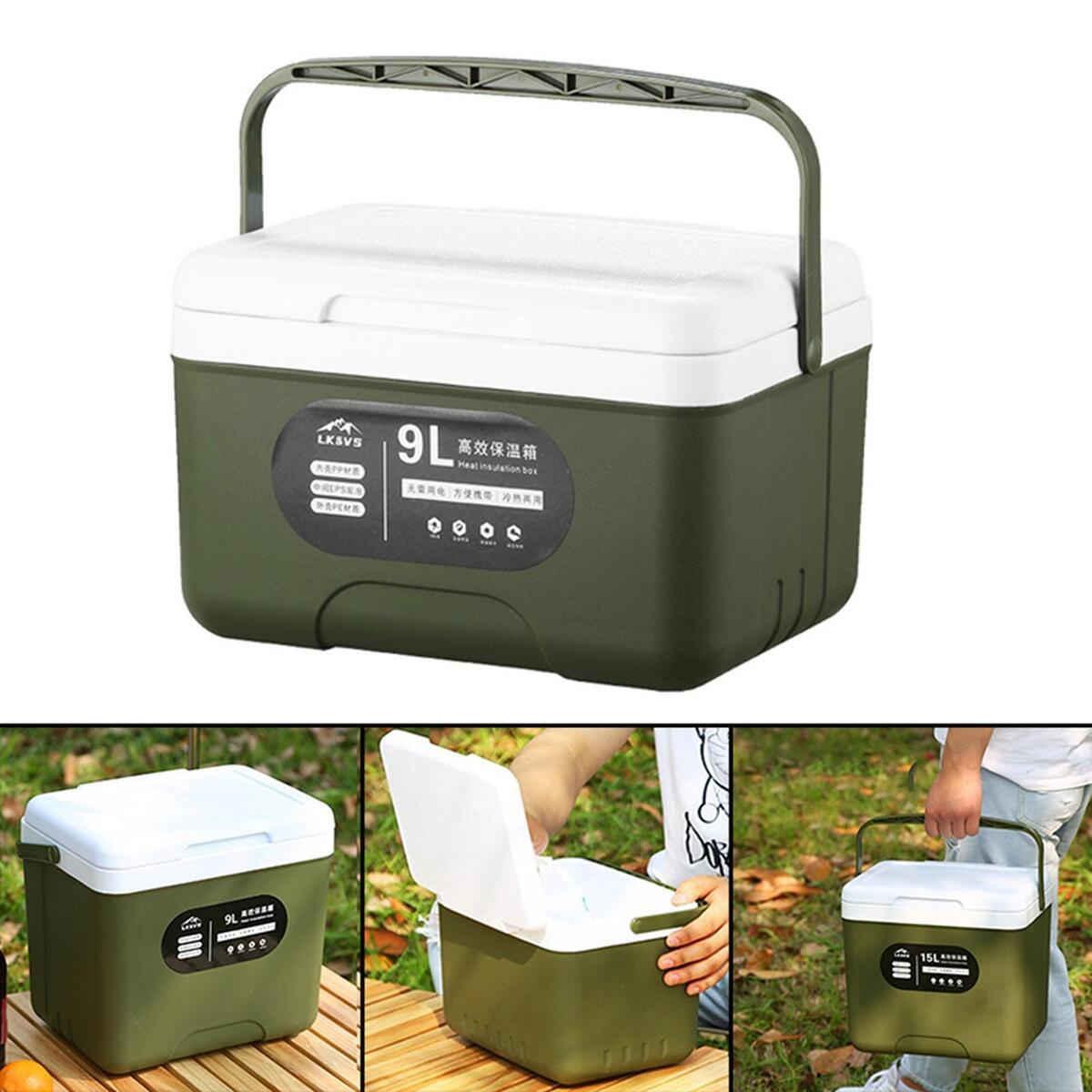 Insulated Thermal Box Freezer Storage 9L Cooler Bag for Car Shipping Boat