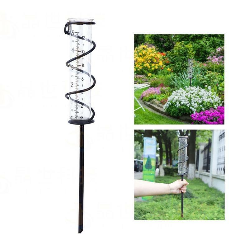 Rain Gauge Outdoor S piral Rain Gauge Garden Outdoor Water Gauge Rainfall Test