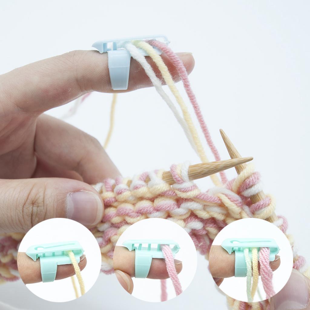 Knitting Thimble 3 Yarn Guides Knitting Braided  Jacquard Wizard