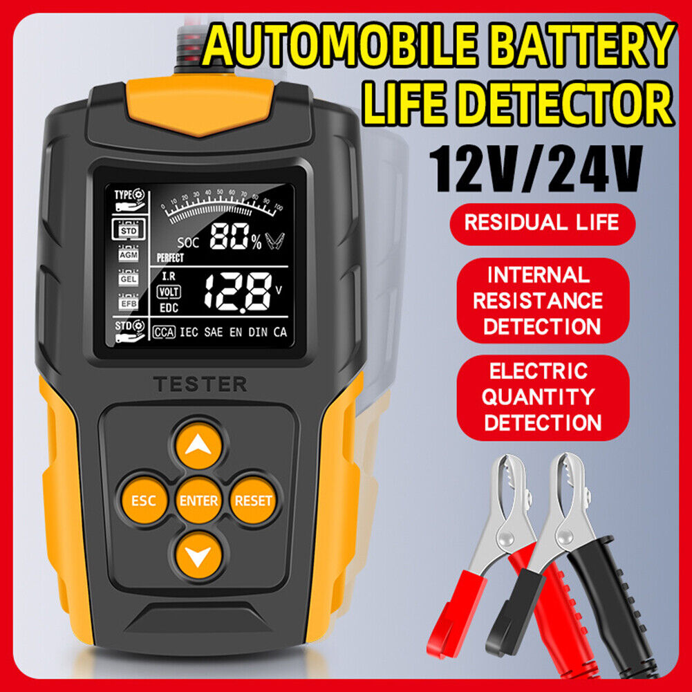 12V 24V Car Battery Tester Vehicle Gel AGM WET Lead Acid Battery Analyzer