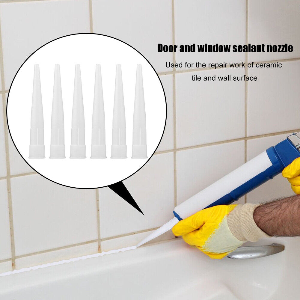 Caulking Nozzle Glass Glue Tip Sealant Finisher Grout Seam Tools (20pcs)
