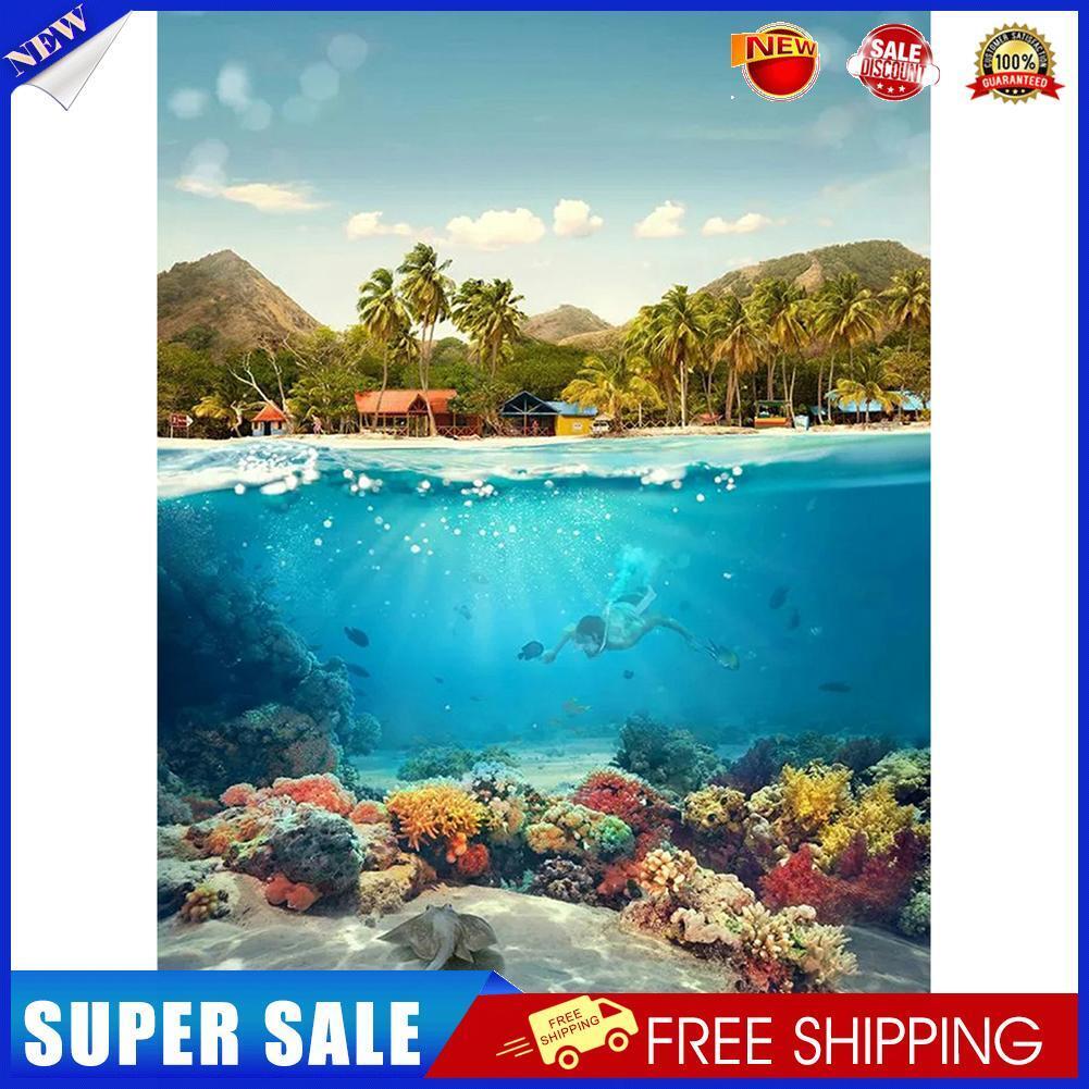 Full Drill Round Diamond Painting Undersea World Mosaic Picture Bead Craft