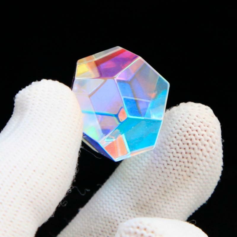 Optical Glass RGB Dispersion Prism Ball for Physics Teach Decoration Art 24MM
